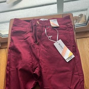 YMI high rise flare.  Size large.  Dark rose color